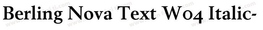 Berling Nova Text W04 Italic字体转换
